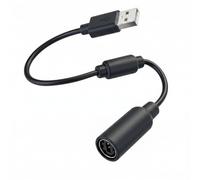 TwinkleHom Câble USB pour manette Xbox 360, adaptateur de rechange compatible avec Logitech G920 G923 G27 G29, Thrustmaster Wheel, Guitar Hero, RockBand, RockSmith - 25 cm