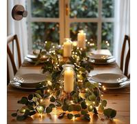 Twinkling Tree Guirlande lumineuse de vigne d'olivier avec lumières LED blanc chaud Fonctionne avec piles pour cheminée/Noël/décoration d'intérieur (#A)