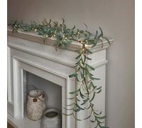 Twinkling Tree - Guirlande lumineuse d'olivier de 1,8 m, guirlande de vigne artificielle, décoration de table pour Noël, printemps, cheminée, cheminée à piles, pour intérieur (2 pièces, B)