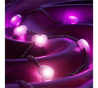 Twinkly Candies 200 diod LED RGB w kształcie serca, zielony przewód, USB-C|Twinkly