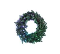 Twinkly Couronne de Porte Pré Eclairée Contrôlée par Application avec 50 LED RGB et Blanches, Câble Vert - Edition Spéciale - Décoration d'Intérieur de Noël - Génération II