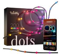 Twinkly Bandeau LED Dots 10 m – 200 LED RGB Extérieur/Intérieur IP44 Contrôlable par App Fil noir