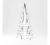 Twinkly Light Tree 3D 3m, Arbre de Noël à Poteau Intérieur et Extérieur, Arbre Prééclairé 450 LED Mappables RGB+Blanc, Compatible Alexa et Google Home, IP44, Décoration de Noël Contrôlée par App