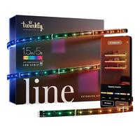Twinkly Line Kit Extension 1.5m, Bandeau LED Multicolore Magnétique et Adhésif, À Associer au Line Starter Kit, Compatible avec Alexa, Google Home, 16 M+ de Couleurs, Contrôlé par App, Fil Noir