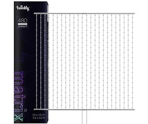 Twinkly Matrix 480 LED RGB, Rideau LED Haute Densité, Lumières Smart Gaming RGB, Compatible avec Razer Chroma, Omen, Alexa, Google Home, Lumières Gaming, Contrôle App, Fil Transparent, 1m x 1m