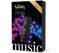 Twinkly Capteur sonore Music – Bluetooth & Wi‑Fi, synchronisation musique et lumières, USB, Noir
