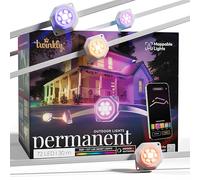 Twinkly Permanent Lights 72 LED RGB, Bande LED Mappable pour Extérieur, Smart LED Multicolores, LED Mappables, Compatible avec Alexa et Google Home, IP65, Contrôlées par App, Fil Blanc, 30m