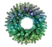 Twinkly Regal Wreath Pré-illuminée, Guirlande de Noël Artificielle Mappable avec 50 LED RGB, Diamètre 60cm, Compatible avec Alexa et Google Home, Décoration de Noël Contrôlée par App
