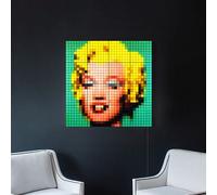 Twinkly Squares Starter Kit, Kit de Panneaux LED RGB, Inclus 1 Panneau Principal et 5 Panneaux d'Extension, Compatible HomeKit, Alexa et Google Home, Lumières Gaming et Streaming, 16M+ de Couleurs