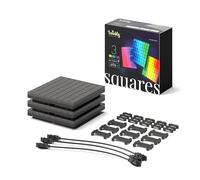 Twinkly Squares Extension Kit, Kit de Panneaux LED RGB, Inclus 3 Panneaux d'Extension et Câbles, Compatible avec HomeKit, Alexa et Google Home, Lumières Gaming et Streaming, 16M+ de Couleurs