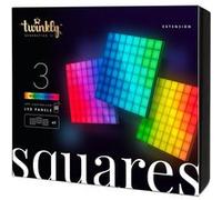 Twinkly Squares Extensions - Panneaux LED Contrôlés par Application avec 64 Pixels RVB (16 Millions de Couleurs). Noir. 3 Tuiles d'Extension, Fonctionnent avec le Twinkly Squares Starter Kit Noir G