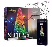 Twinkly Strings 100 LED RGB, Bande LED Intérieur et Extérieur, Lumières LED Smart Multicolores, Compatible avec Alexa et Google Home, IP44, Contrôlé par App, Fil Noir, 8m