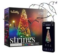 Twinkly Strings 400 LED RGB+Blanc, Guirlande Lumineuse Exterieur et Intérieur, Lumières LED Multicolores, Compatible avec Alexa, Google Home, Guirlande Noël, IP44, Contrôle App, Fil Noir, 32m