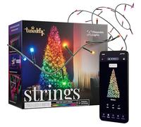 Twinkly Strings 750 LED RGB, Bandeau LED Mappables Extérieur et Intérieur, Smart LED Multicolores, Compatible avec Alexa et Google Home, IP44, Contrôlé par App, Fil Noir, 60m