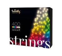Twinkly Strings ? Guirlande Lumineuse À Led Contrôlée Par Application Avec 400 Led Rvb + W- 32 Mètres. Fil Noir. Intérieur Et Extérieur-Twinkly Noir