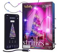 Twinkly Strings USB-C Pearls 100 LED, Guirlande Lumineuse en Forme de Perle, Fil Lumineux LED Multicolore RGB, Lumières Saint-Valentin, Compatible avec Alexa, Google Home, USB C, Fil Vert, 6m
