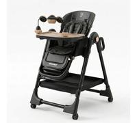Twinky® Chaise Haute Bébé Evolve Évolutive, Pliable & Réglable Siège Repas Confort De 6 Mois À 3 Ans Noir Multicolore