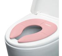 Twinky® Mini Potty - Réducteur WC bébé 2 en 1 et entraîneur de toilette - Siège de toilette pliable - Réducteur de siège de toilette - Lunettes de toilette pour enfants (Rose)