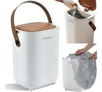 Twinky Poubelle à Couches Bébé - Sans Cassette - Contenant Compact Anti-Odeur avec Couvercle - Compatible avec Sacs-Poubelle Classiques - Facile à Utiliser et Nettoyer (Marron)