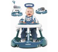 Twinky® Trotteur bleu azur | Babywalker avec kit de jeu et accessoires pour un apprentissage sûr et ludique | avec paillasson et poignée