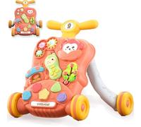 Twinky Trotteur pour Bébé Fille - Chariot de Marche Bébé avec Vitesse Réglable, Plateau de Jeu Amovible et Activités Ludiques - Trotteur Évolutif pour Enfants de 12 à 36 Mois