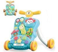 Twinky Trotteur de luxe - TWINKY - Rose - Poussette pour Bébé avec Jeu Interactif - Frein à Vitesse Réglable et Téléphone Amovible
