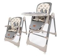 Twinly - Transat et balançoire multifonction Movity - Pliable, inclinable et réglable avec un harnais à 5 points et un plateau amovible - 0 m + à 15 kg (gris)