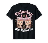 Twinning With My Best Tea Thé Aux Bulles Thé Au Lait T-Shirt