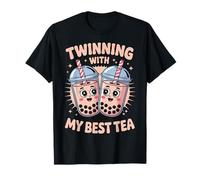 Twinning With My Best Tea Thé Aux Bulles Thé Au Lait T-Shirt
