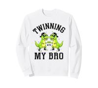 Twinning with My Bro Funny Dinosaur Twin Day Spirit Week Sweatshirt