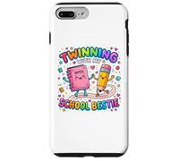 Twinning with My School Bestie Cute Matching Friend Twin Day Coque pour iPhone 7 Plus/8 Plus