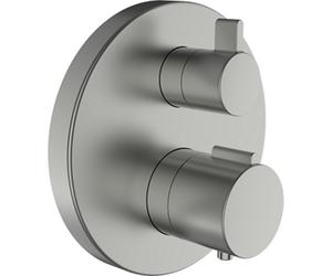 Twinplus mitigeur bain-douche thermostatique à enc avec simibox pvd couleur inox - LAUFEN HF905475423000