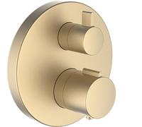 Twinplus mitigeur bd thermostatique à encastrer avec simibox pvd or pâle mat - LAUFEN HF905475462000