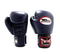 TWINS Gants de boxe en cuir Bleu Muay Thai Gants de boxe en cuir Taille MMA 400 ml