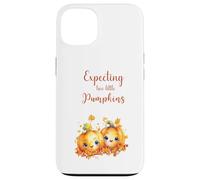 Twins Pregnancy Expecting Two Little Pumpkins Halloween Fall Coque pour iPhone 13