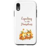 Twins Pregnancy Expecting Two Little Pumpkins Halloween Fall Coque pour iPhone XR