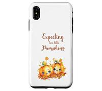 Twins Pregnancy Expecting Two Little Pumpkins Halloween Fall Coque pour iPhone XS Max