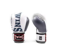 Twins Special BGVL 8 Gants de boxe en cuir véritable Blanc/gris 16 oz