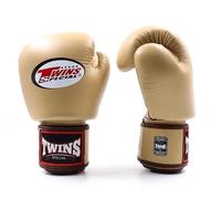 Twins Special BGVL Lot de 3 gants de boxe, en cuir véritable, latte, marron clair, 12 oz