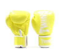 Twins Special BGVL4P Gants de boxe en cuir Collection Pastel avec fermeture pour Muay Thai, boxe, kickboxing, MMA et sparring (citron, 414 g)
