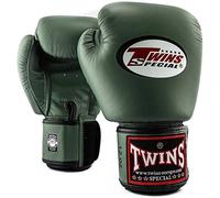 Twins Special Boxhandschuhe, Leder BGVL-3, Military, 12 Oz