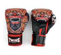Twins Special FBGVL4 Gants de boxe en cuir avec motif imprimé, fermeture pour Muay Thai, boxe, kickboxing, MMA et sparring (barong, 473,6 g)