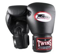 Twins Special Gants de Boxe - BG-N1 V2 - Cuir Premium - pour Sparring et Entraînement - Noir - 12 oz