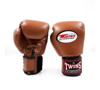 Twins Special Gants de Boxe BGVL3 - Cuir - pour MMA, Kickboxing, Muay-thaï - Sparring et Entraînement - Brun - 14 oz