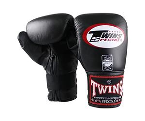 Twins Special Gants de Boxe - TBM-1 - pour Sac de Frappe et Entraînement - Cuir véritable - Noir - L