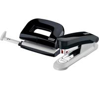 Twinset De Bureau,Agrafeuse Et Perforateur E 15/E 210-Couleur : Noir Avec 1.000 Agrafes