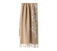 Twinset - Écharpe à logo jacquard - Femme - Accessoires - Beige - Taille: ONE Size