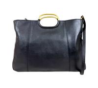Twinset - Ellipse Tote Leather Big - Femme - Sacs - Noir - Taille: ONE Size