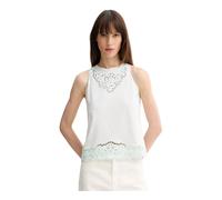 Twinset - Haut avec broderie incrustée - Femme - Tops - Vert - Taille: 36 FR