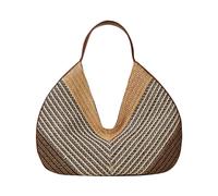 Twinset - Jacquard Raffia Bucket Bag - Femme - Sacs - Brun - Taille: ONE Size